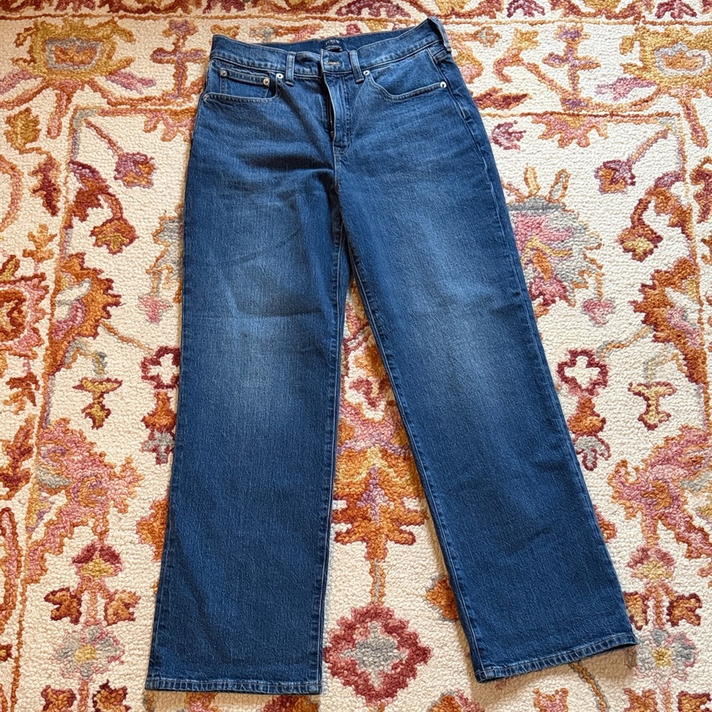 J.Crew Medium Wash Slim Wide Leg Jeans Full Length